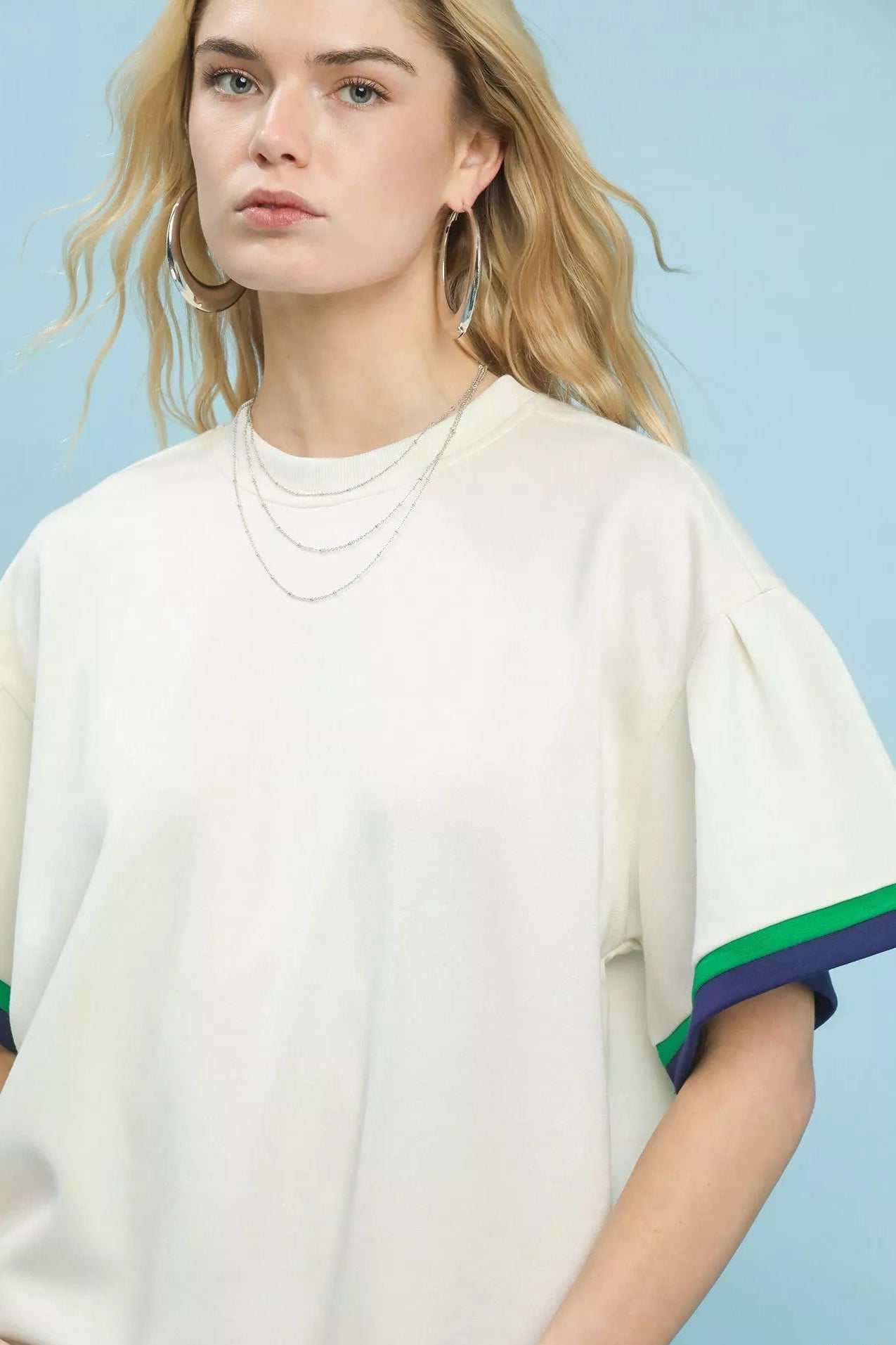 Women Bell Sleeve Knit Top Umgee Bell Sleeve Knit Top with Contrast Trim casual outfit boutique fashion - BespokeX Wear