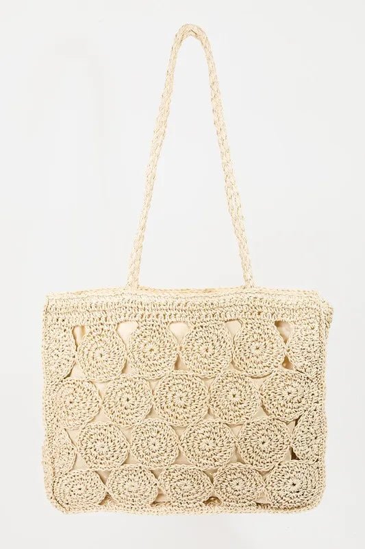 Women Braided Square Tote Bag casual outfit boutique fashion - BespokeX Wear