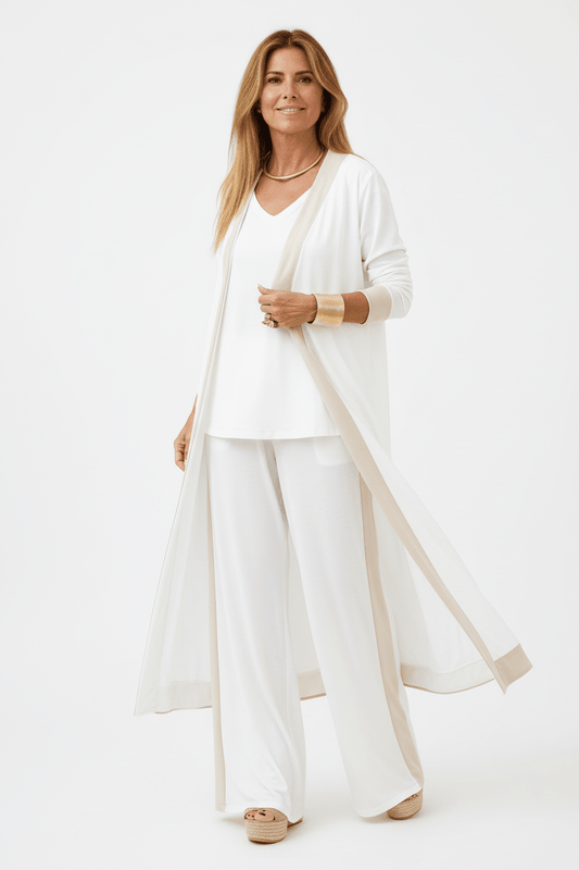 Women Clothing Set 3 - Piece Casual Solid Color Set casual outfit boutique fashion - BespokeX Wear