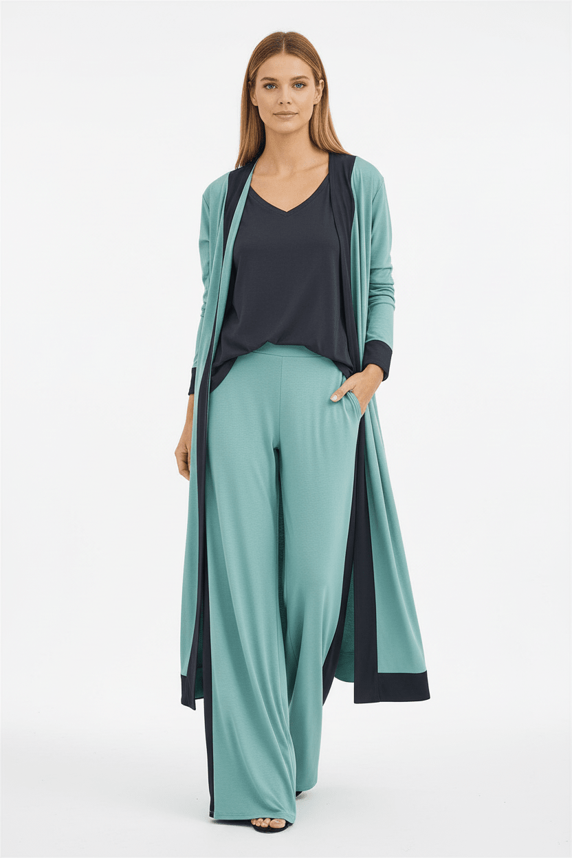 Women Clothing Set 3 - Piece Casual Solid Color Set casual outfit boutique fashion - BespokeX Wear