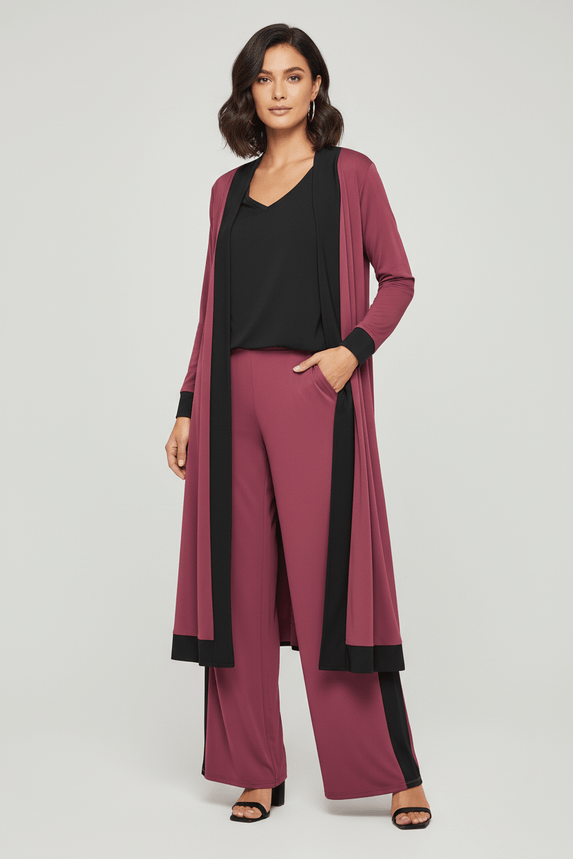 Women Clothing Set 3 - Piece Casual Solid Color Set casual outfit boutique fashion - BespokeX Wear