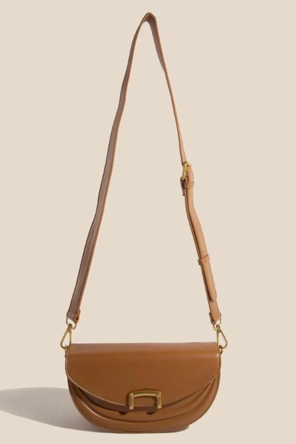 Women Crossbody Bag Crescent Buckle Faux Leather Crossbody Bag casual outfit boutique fashion - BespokeX Wear