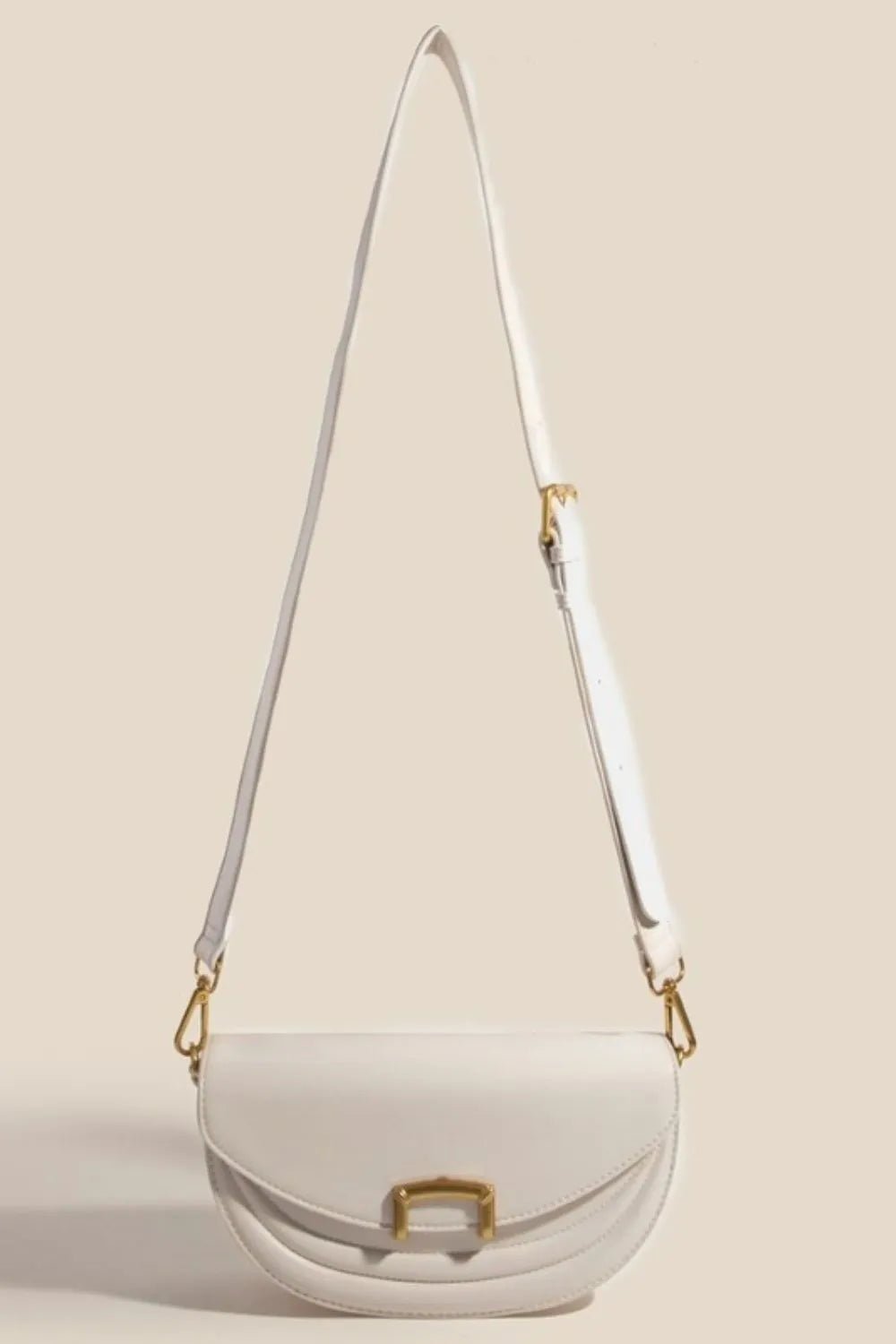 Women Crossbody Bag Crescent Buckle Faux Leather Crossbody Bag casual outfit boutique fashion - BespokeX Wear