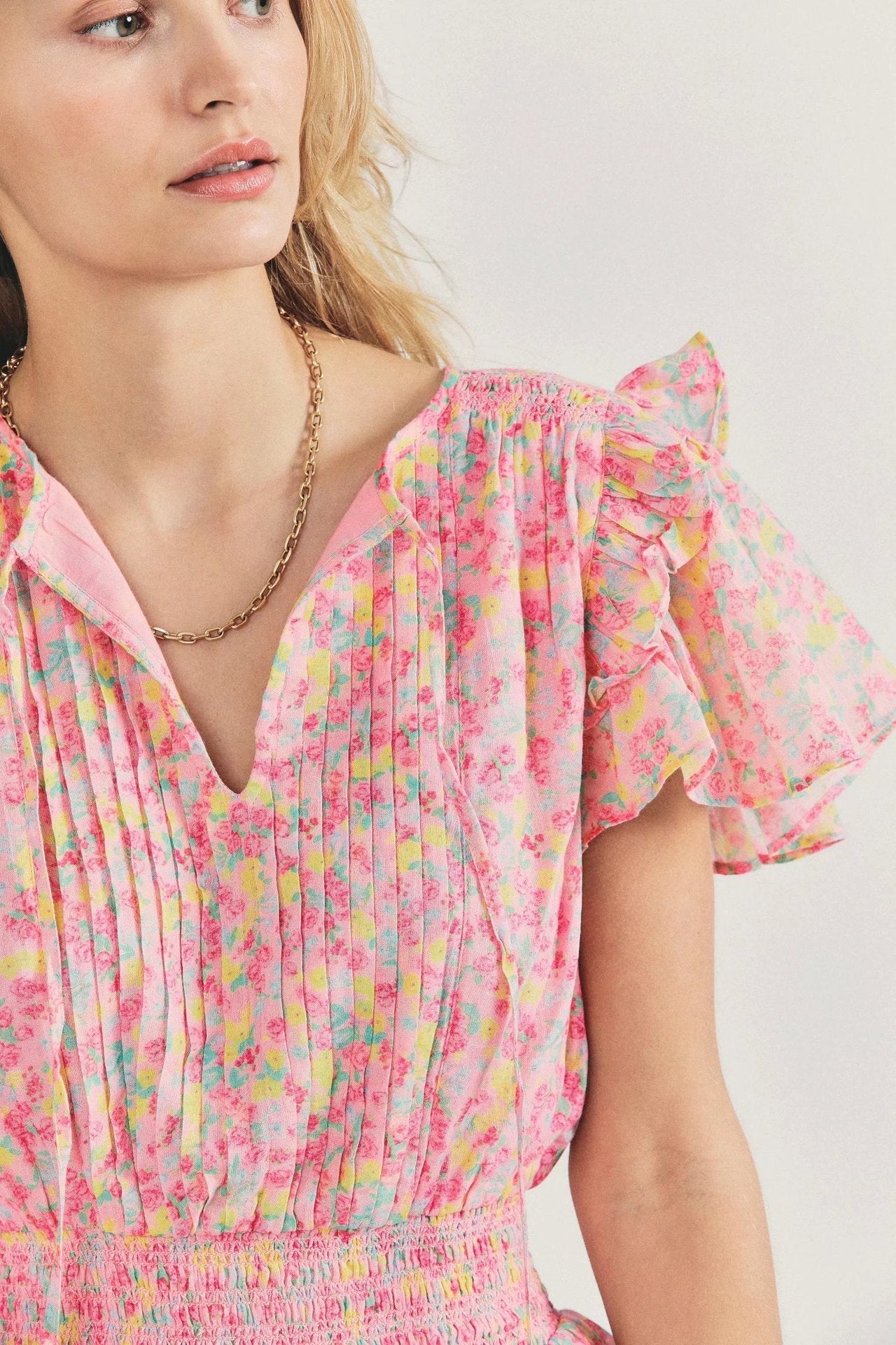 Women Dress Printed Tie Waist Ruffle Dress casual outfit boutique fashion - BespokeX Wear