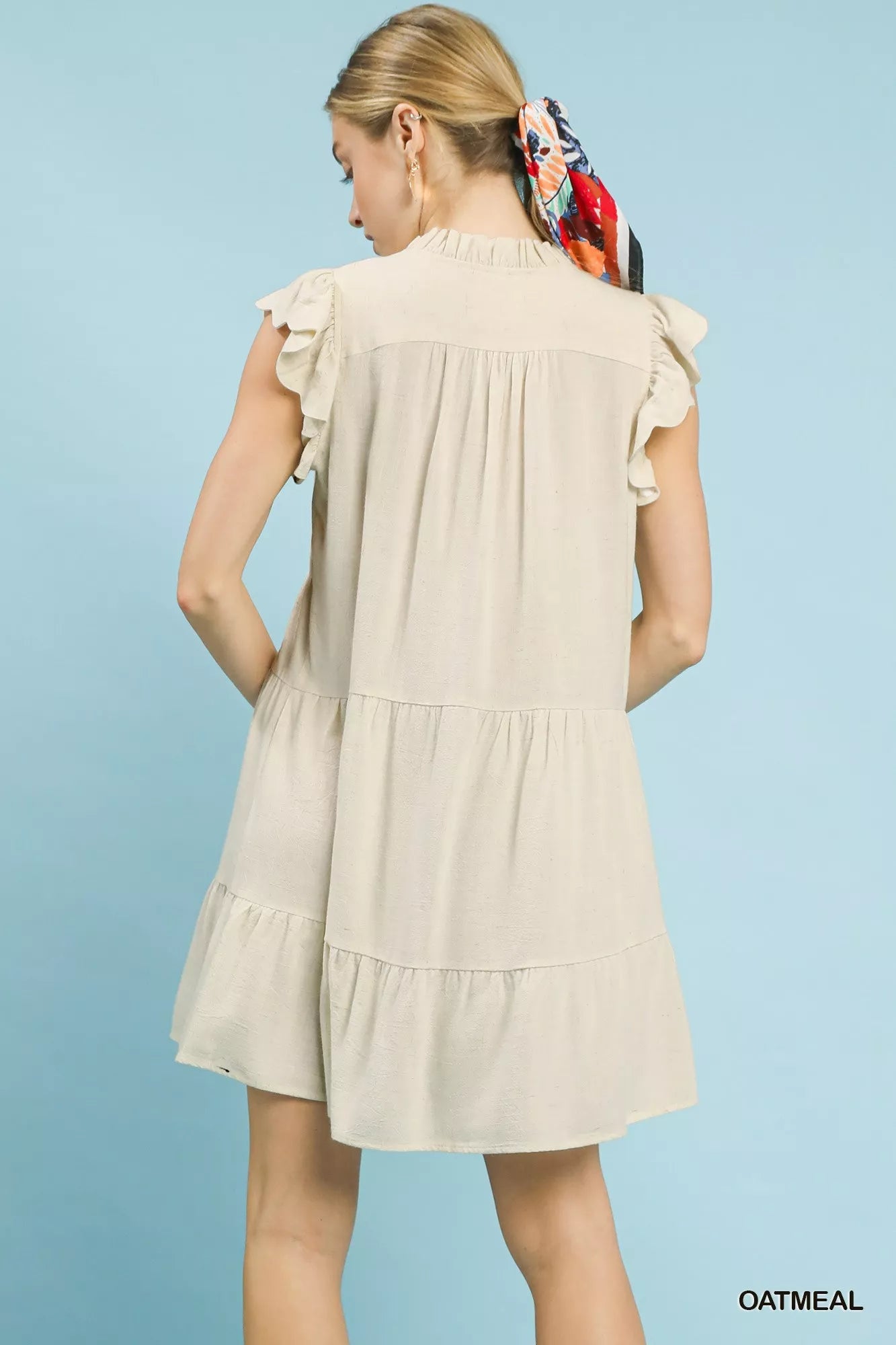 Women Dress Umgee Linen Tiered Babydoll Dress – Lightweight Summer Style casual outfit boutique fashion - BespokeX Wear