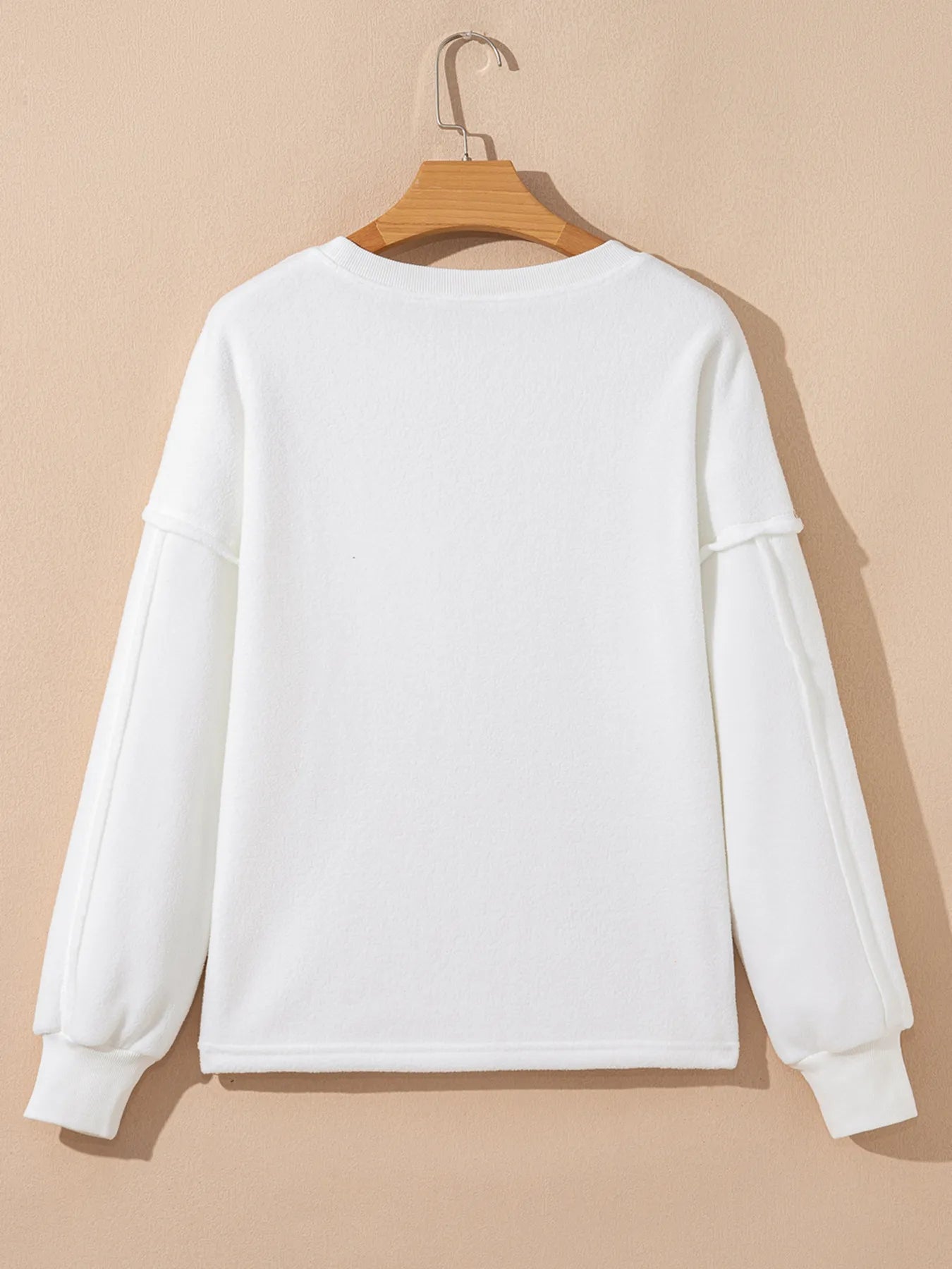 Women Knit Sweatshirt Exposed Seam Chest Pocket Knit Pullover Sweatshirt casual outfit boutique fashion - BespokeX Wear