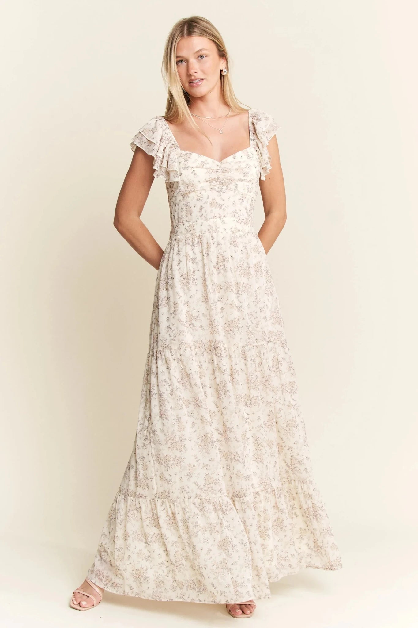 Women Maxi Dress Romantic Tiered Ruffle Maxi Dress – Elegant Flowing Summer Dress (Plus Size) casual outfit boutique fashion - BespokeX Wear