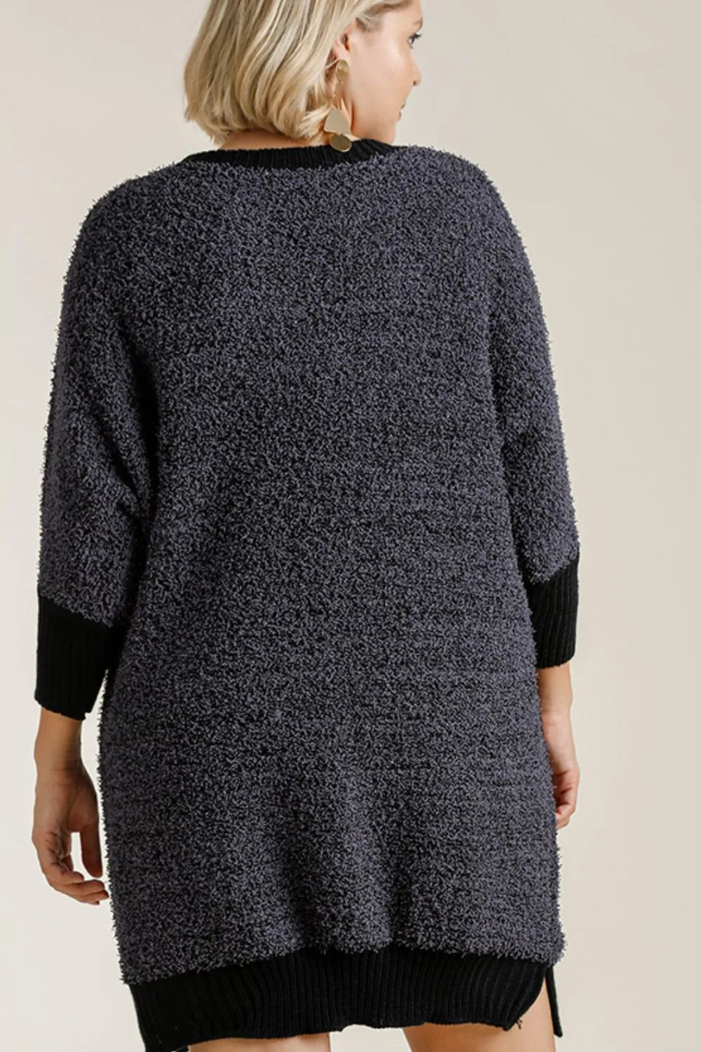 Women Sweater Dress Cozy Pocket Sweater Dress – Relaxed Fit Knit Dress (Full Size) casual outfit boutique fashion - BespokeX Wear