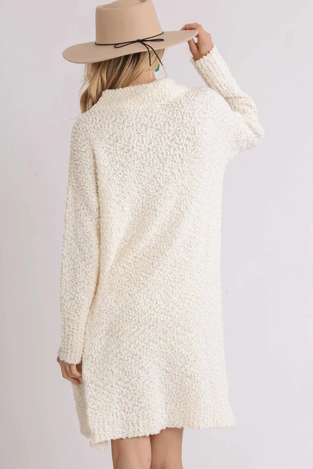 Women Sweater Dress Umgee Cozy Bouclé High - Low Sweater Dress – Plus Size Friendly casual outfit boutique fashion - BespokeX Wear