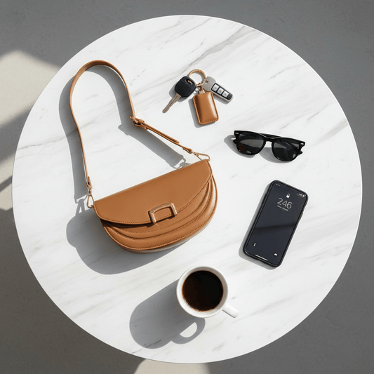 Women Women's Accessories Crescent Buckle Crossbody Bag - Women's Faux Leather Small Shoulder Bag casual outfit boutique fashion - BespokeX Wear