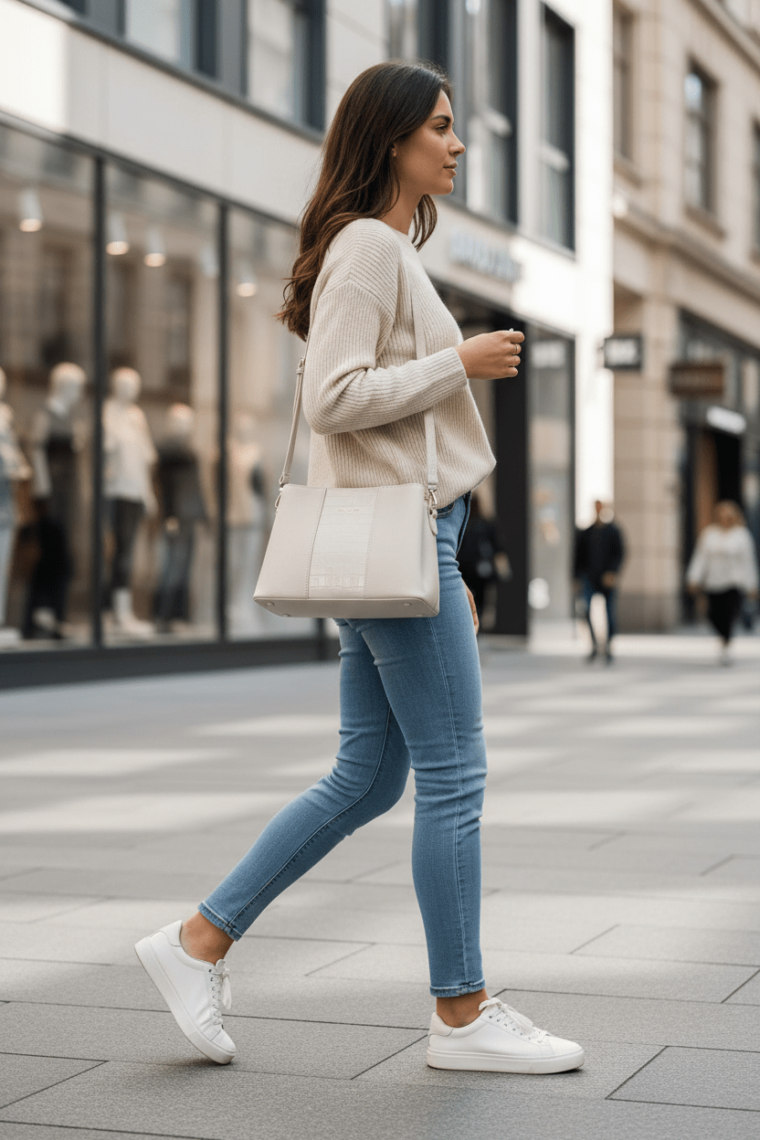 Women Women's Accessories Minimal PU Leather Crossbody Bag - Women's Structured Everyday Bag casual outfit boutique fashion - BespokeX Wear