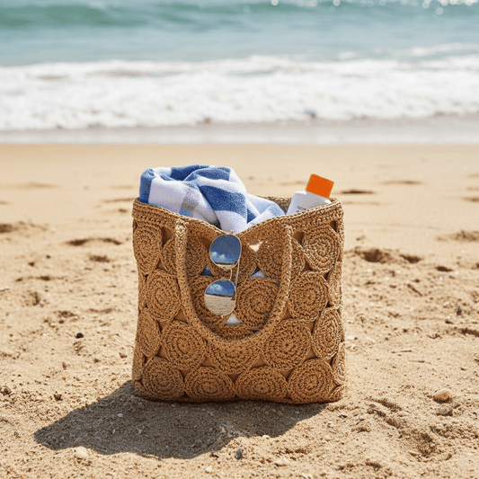 Women Women's Accessories Square Braided Pattern Tote Bag - Women's Woven Summer Beach Bag casual outfit boutique fashion - BespokeX Wear
