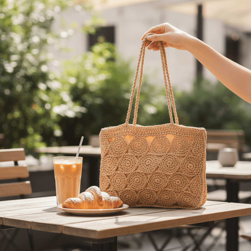 Women Women's Accessories Square Braided Pattern Tote Bag - Women's Woven Summer Beach Bag casual outfit boutique fashion - BespokeX Wear
