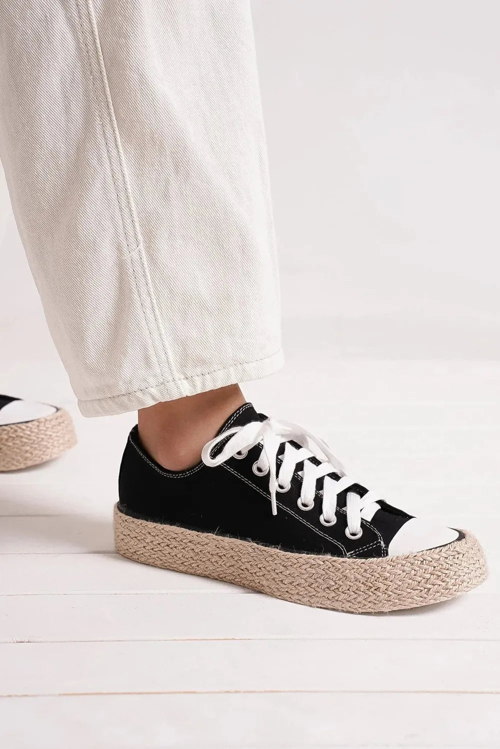 Women Women’s Casual Sneakers Casual Espadrille Lace - Up Sneakers – Lightweight Summer Comfort Shoes casual outfit boutique fashion - BespokeX Wear