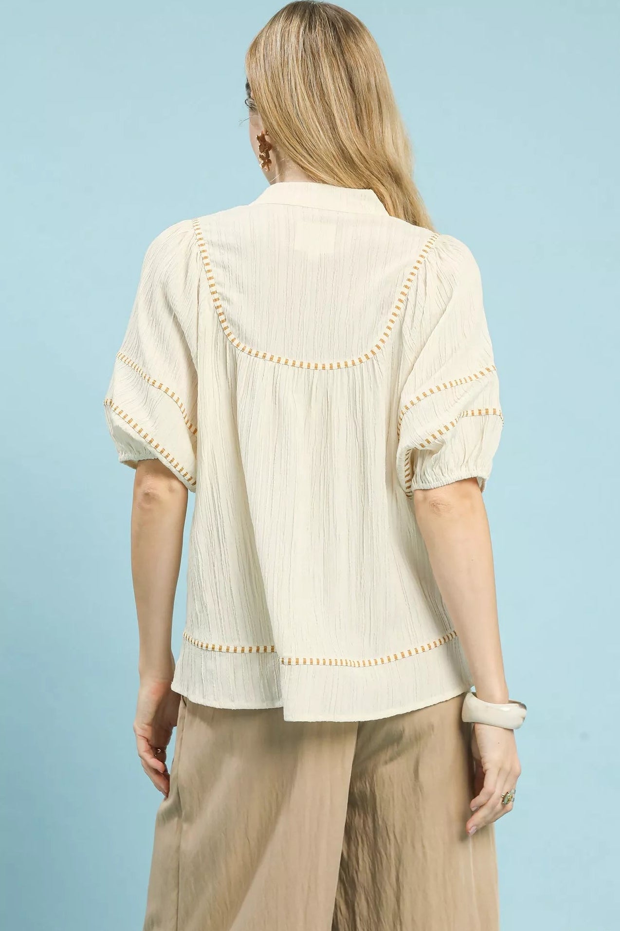 Women Women’s Casual Top Textured Everyday Short Sleeve Top – Relaxed Fit casual outfit boutique fashion - BespokeX Wear