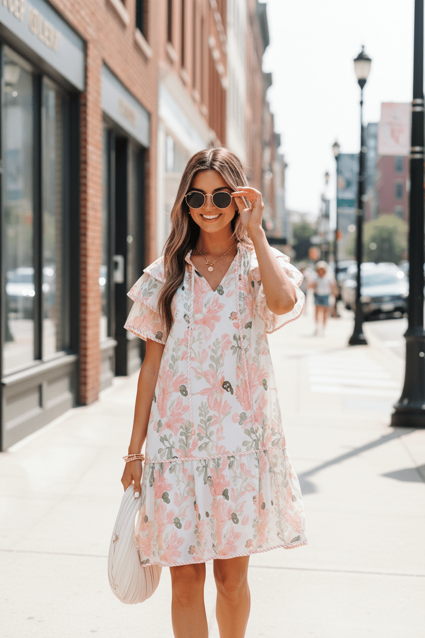 Women Women's Dresses Floral Layered Mini Dress casual outfit boutique fashion - BespokeX Wear