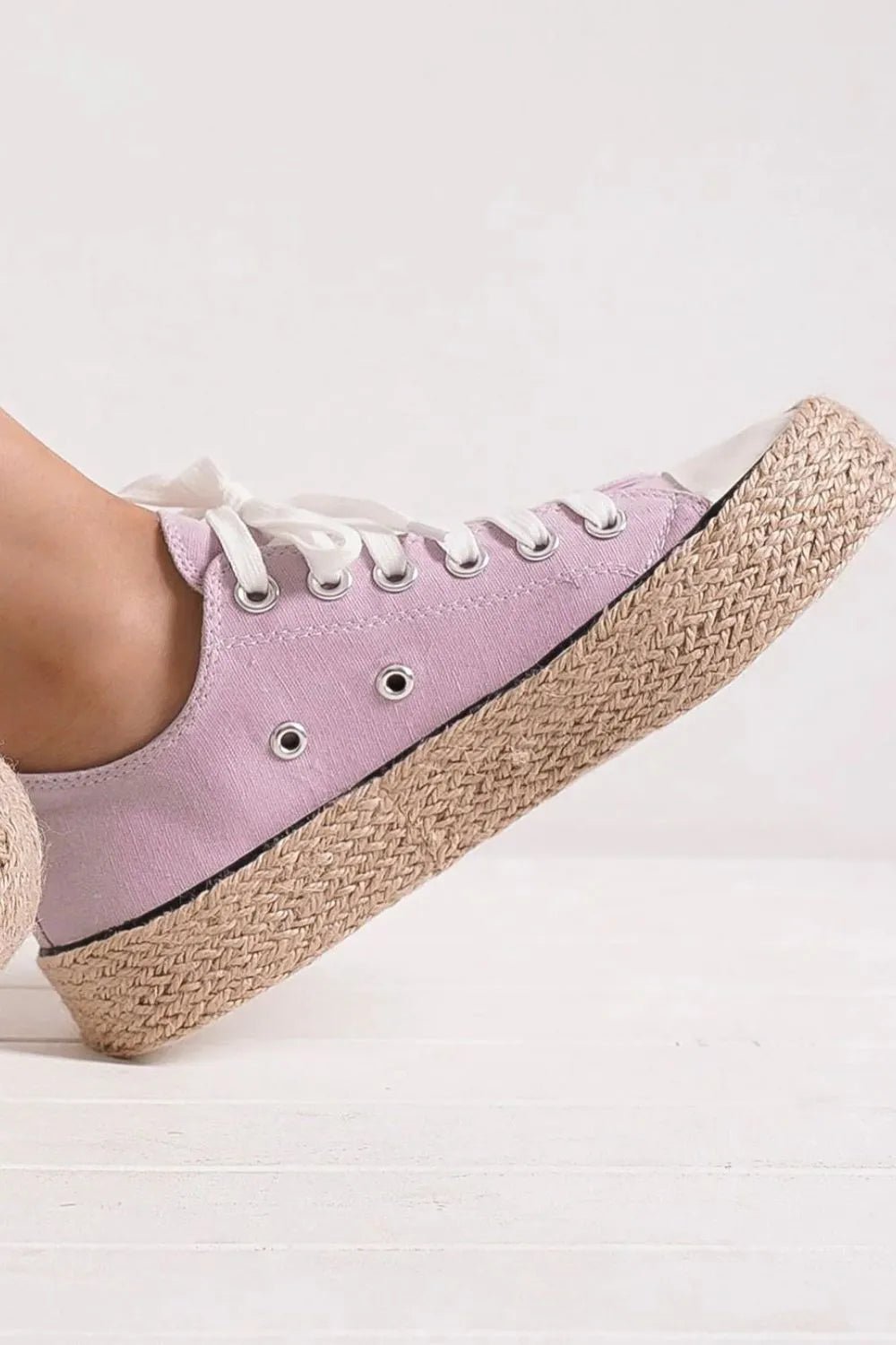 Women Women’s Fashion Sneakers Casual Woven Espadrille Sneakers – Everyday Cute Comfort Lace - Up Shoes casual outfit boutique fashion - BespokeX Wear