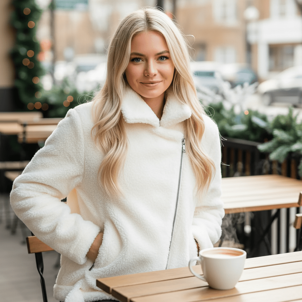 Women Women's Jackets Cozy Faux Fur Zip Jacket - Women's Soft Plush Outerwear with Pockets casual outfit boutique fashion - BespokeX Wear