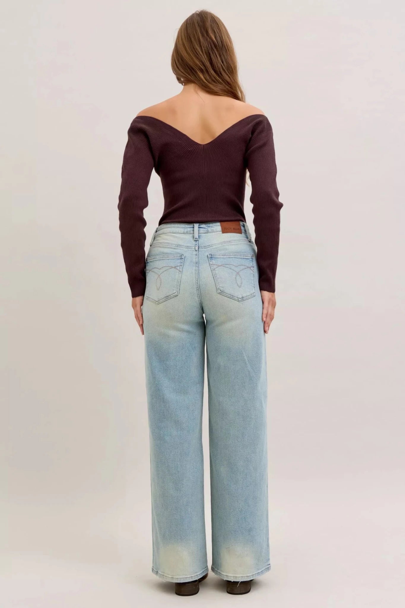 Women Women’s Jeans Judy Blue Tummy Control High Waist Straight Leg Jeans – Vintage Wash casual outfit boutique fashion - BespokeX Wear