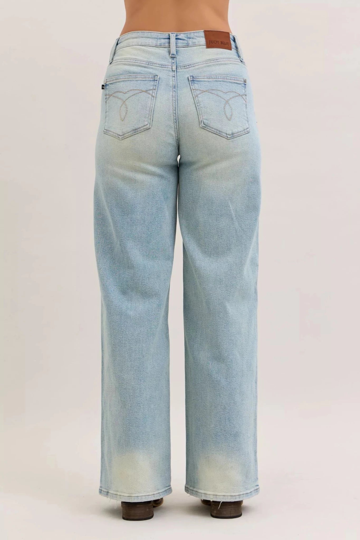 Women Women’s Jeans Judy Blue Tummy Control High Waist Straight Leg Jeans – Vintage Wash casual outfit boutique fashion - BespokeX Wear
