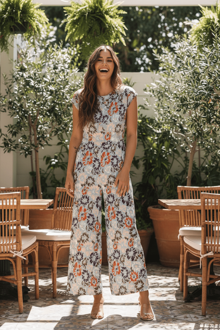 Women Women's Jumpsuits Floral Wide Leg Jumpsuit casual outfit boutique fashion - BespokeX Wear