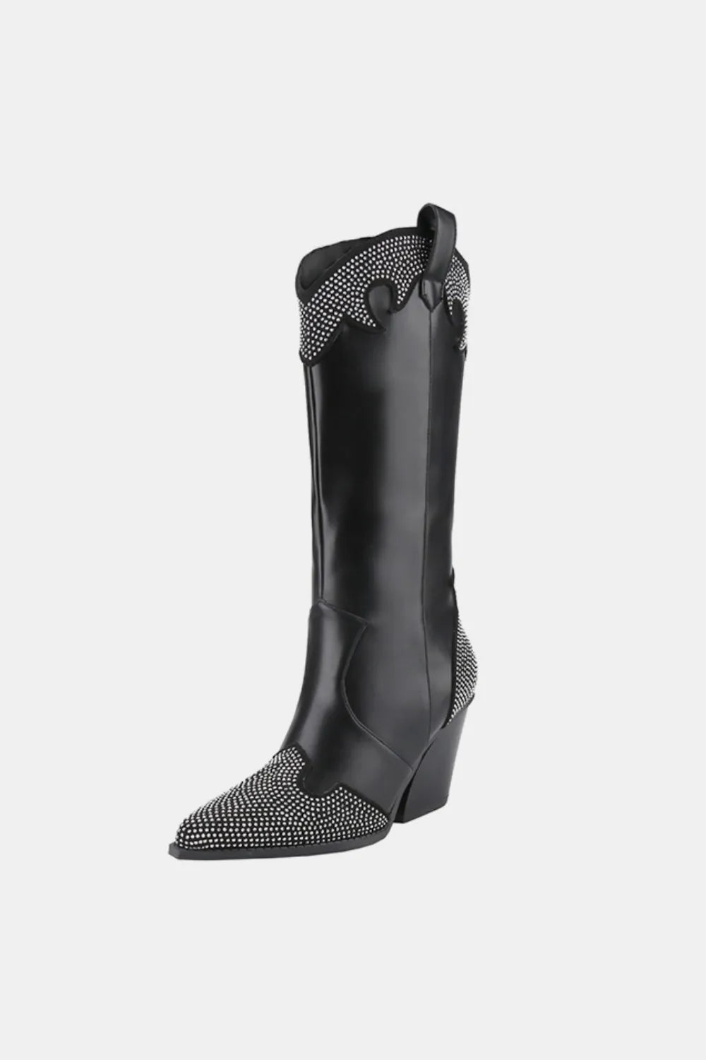 Women Women’s Western Boots Rhinestone Western Chunky Heel Boots – Sparkle Cowgirl Statement Boots casual outfit boutique fashion - BespokeX Wear