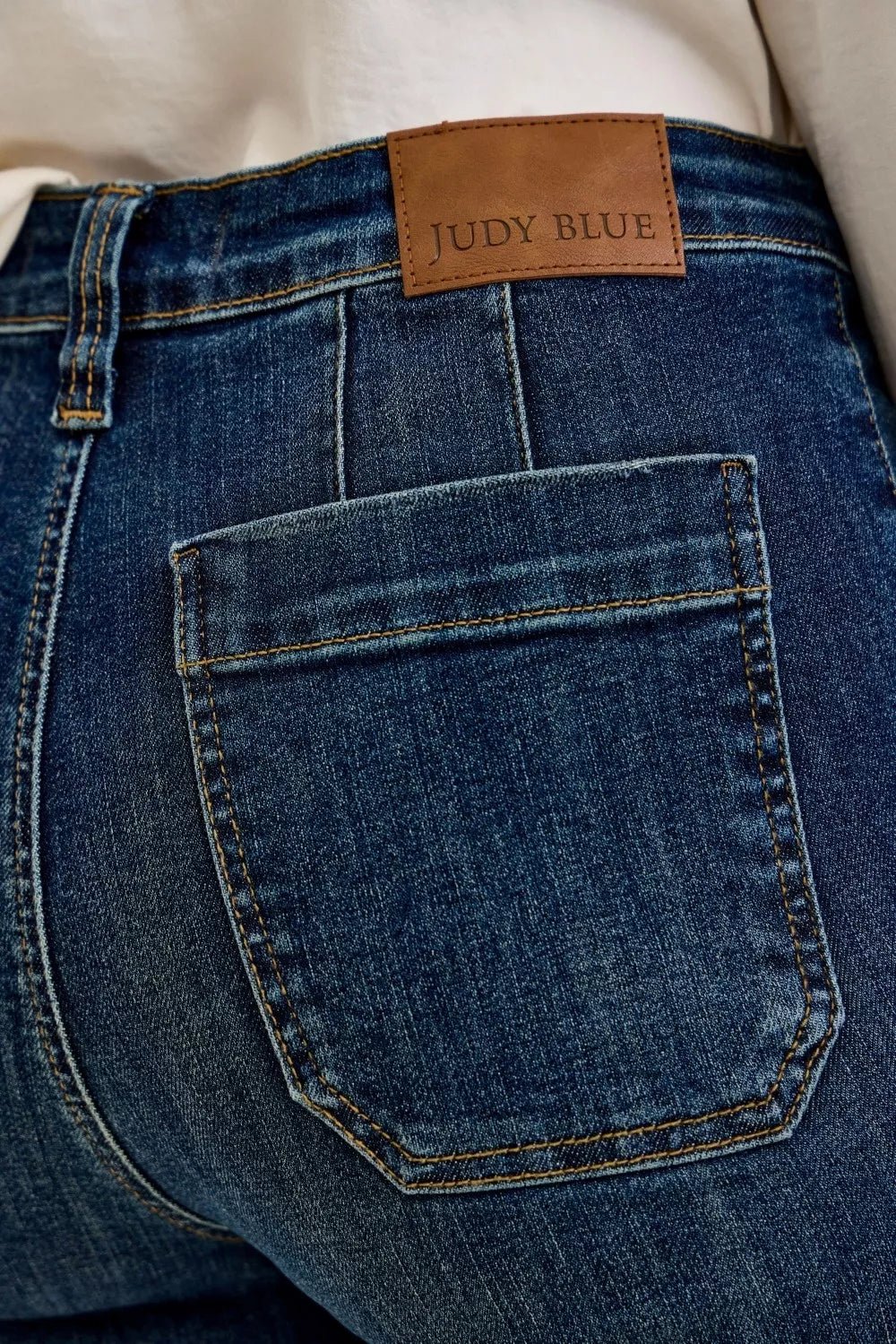 Women Women’s Wide Leg Jeans Judy Blue High Waist Wide Crop Utility Jeans – Patch Pocket Denim casual outfit boutique fashion - BespokeX Wear